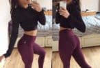 maroon yoga pants in the mirror_preview